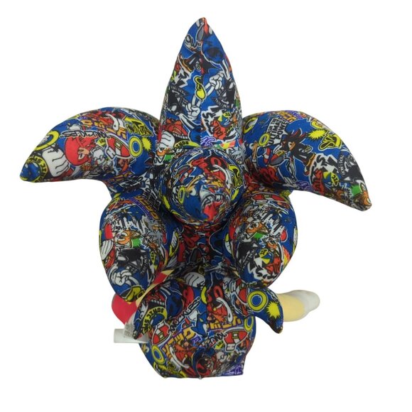 Toy Factory Sonic‎ The Hedgehog Plush Toy 18" Sticker Bomb Design Multicolor - Picture 4 of 15